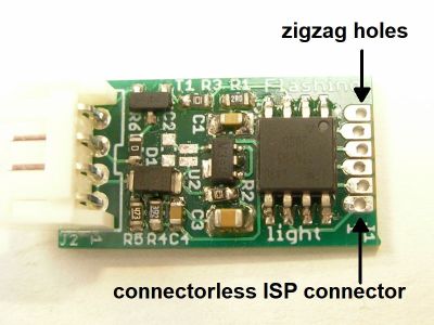 Connectorless self-clamping zigzag TAG connector